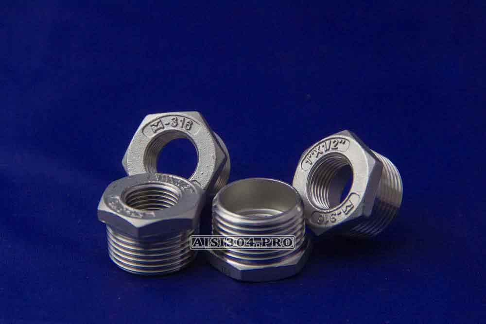 Муфта переходная нержавеющая наружная-внутренняя резьба